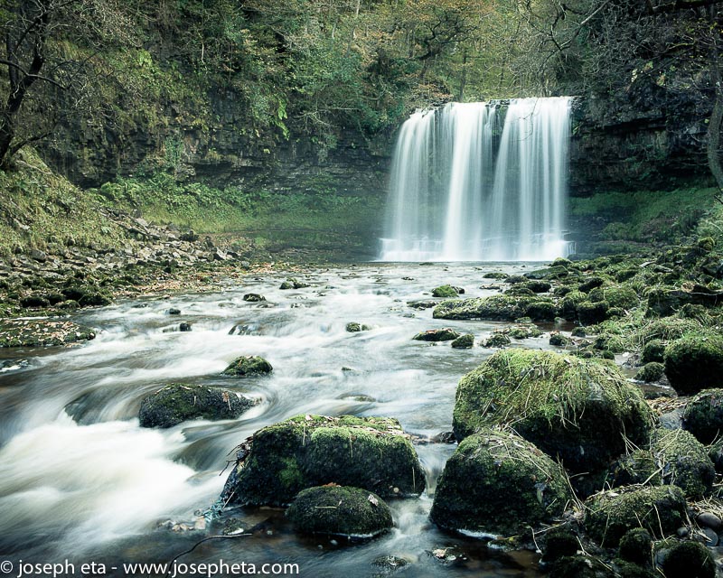 Wall art photo of the Sgwd yr Eira Waterfall in Brecon Beacon in Wales