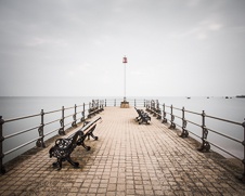 Wall art photo of the Banjo Jetty in Swanage