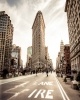 A wall art photo of the Flatiron building in New York City