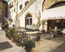 A traditional Italian pizzeria in Pitigliano, Tuscany